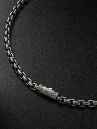 John Hardy Rhodium-Plated Box Chain Necklace - Men | Thumbnail 4 John Hardy Rhodium-Plated Box Chain Necklace - Men | Thumbnail 4