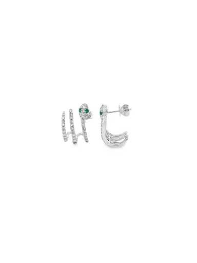 Wish Fine Jewelry 0.90ct Diamond 14K Gold Fire Snake Earrings | Thumbnail 1 Wish Fine Jewelry 0.90ct Diamond 14K Gold Fire Snake Earrings | Thumbnail 1