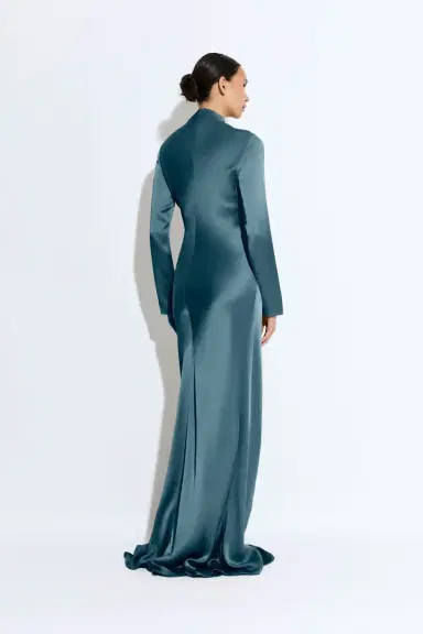 LAPOINTE Satin Tab Gown | Thumbnail 2 LAPOINTE Satin Tab Gown | Thumbnail 2
