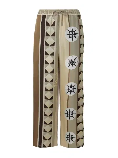 Loewe + Paula's Ibiza Printed Silk-twill Straight-leg Pants | Thumbnail 1 Loewe + Paula's Ibiza Printed Silk-twill Straight-leg Pants | Thumbnail 1