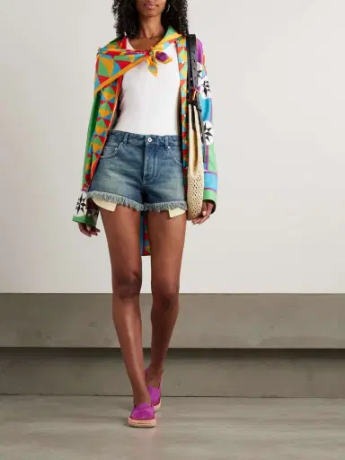 Loewe + Paula's Ibiza Fringed Denim Shorts | Thumbnail 2 Loewe + Paula's Ibiza Fringed Denim Shorts | Thumbnail 2