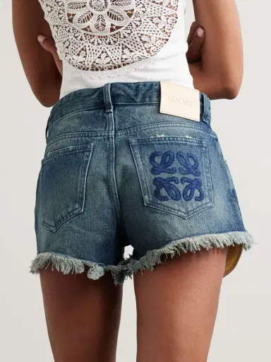 Loewe + Paula's Ibiza Fringed Denim Shorts | Thumbnail 4 Loewe + Paula's Ibiza Fringed Denim Shorts | Thumbnail 4