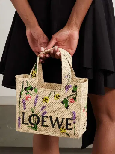 Loewe + Paula's Ibiza Small Embroidered Raffia Tote | Thumbnail 2 Loewe + Paula's Ibiza Small Embroidered Raffia Tote | Thumbnail 2
