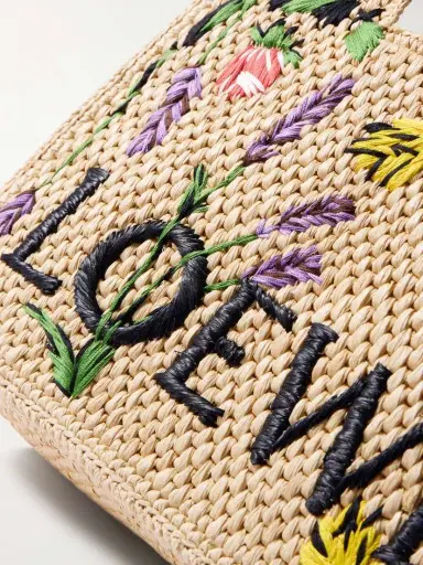 Loewe + Paula's Ibiza Small Embroidered Raffia Tote | Thumbnail 4 Loewe + Paula's Ibiza Small Embroidered Raffia Tote | Thumbnail 4