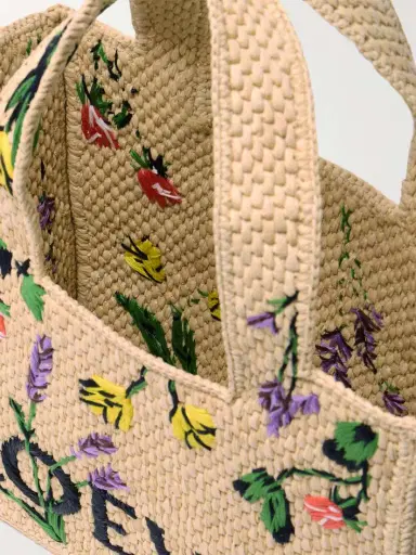 Loewe + Paula's Ibiza Small Embroidered Raffia Tote | Thumbnail 5 Loewe + Paula's Ibiza Small Embroidered Raffia Tote | Thumbnail 5