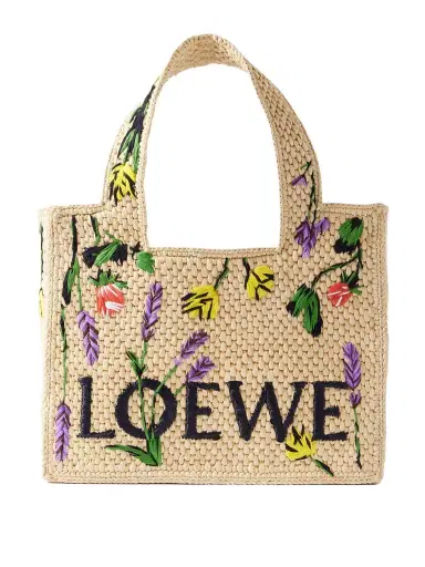 Loewe + Paula's Ibiza Small Embroidered Raffia Tote | Thumbnail 1 Loewe + Paula's Ibiza Small Embroidered Raffia Tote | Thumbnail 1