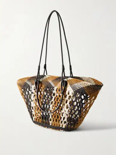 Loewe + Paula's Ibiza Anagram Leather-trimmed Woven Palm Tote | Thumbnail 3 Loewe + Paula's Ibiza Anagram Leather-trimmed Woven Palm Tote | Thumbnail 3