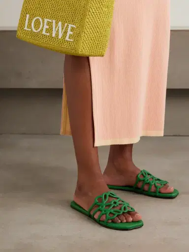 Loewe + Paula's Ibiza Petal Anagram Leather Slides | Thumbnail 2 Loewe + Paula's Ibiza Petal Anagram Leather Slides | Thumbnail 2