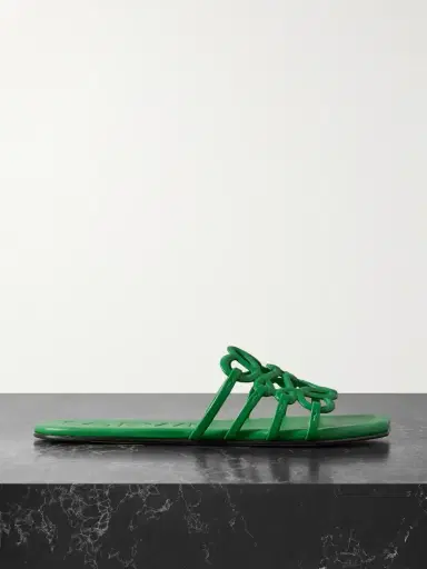 Loewe + Paula's Ibiza Petal Anagram Leather Slides | Thumbnail 1 Loewe + Paula's Ibiza Petal Anagram Leather Slides | Thumbnail 1