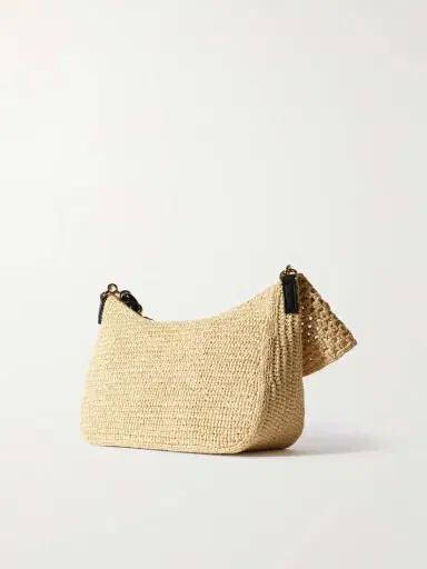 Loewe + Paula's Ibiza Ola Embellished Leather-trimmed Raffia Shoulder Bag | Thumbnail 3 Loewe + Paula's Ibiza Ola Embellished Leather-trimmed Raffia Shoulder Bag | Thumbnail 3