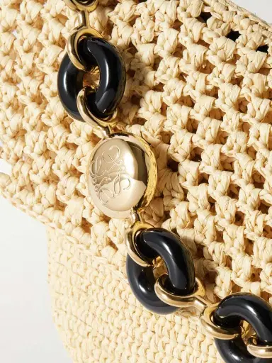 Loewe + Paula's Ibiza Ola Embellished Leather-trimmed Raffia Shoulder Bag | Thumbnail 4 Loewe + Paula's Ibiza Ola Embellished Leather-trimmed Raffia Shoulder Bag | Thumbnail 4