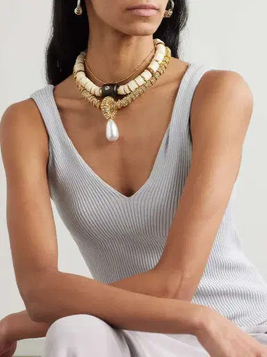 Julietta tone Faux Pearl And Swarovski Crystal Necklace | Thumbnail 5 Julietta tone Faux Pearl And Swarovski Crystal Necklace | Thumbnail 5