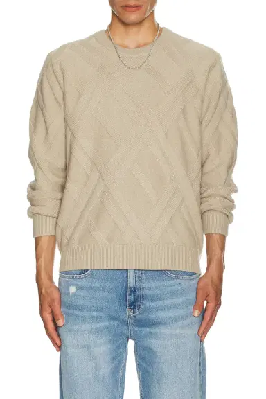 SEROYA Joseph Grid Cable Sweater | Thumbnail 1 SEROYA Joseph Grid Cable Sweater | Thumbnail 1
