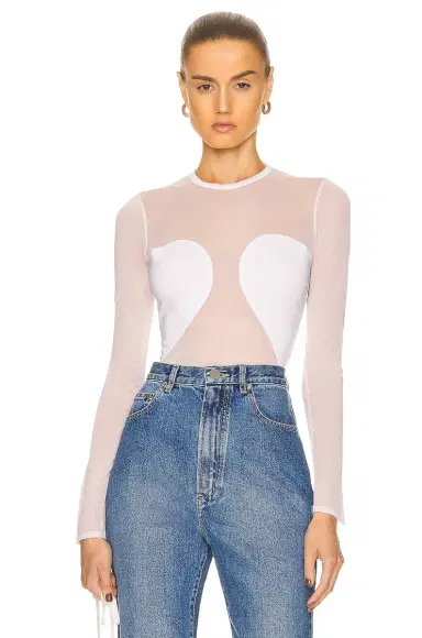 Alaïa Sheer Bodysuit | Thumbnail 1 Alaïa Sheer Bodysuit | Thumbnail 1