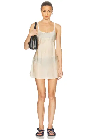 Miu Miu Mini Slip Dress | Thumbnail 1 Miu Miu Mini Slip Dress | Thumbnail 1