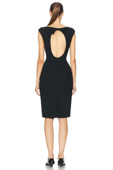 Miu Miu Natte Front Cut Out Midi Dress | Thumbnail 3 Miu Miu Natte Front Cut Out Midi Dress | Thumbnail 3