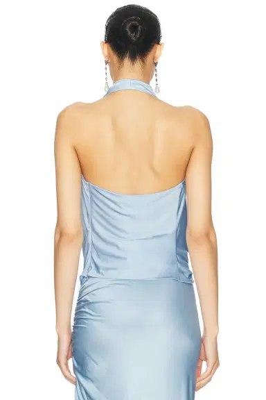 ALEJANDRA ALONSO ROJAS Draped Halter Blouse | Thumbnail 4 ALEJANDRA ALONSO ROJAS Draped Halter Blouse | Thumbnail 4