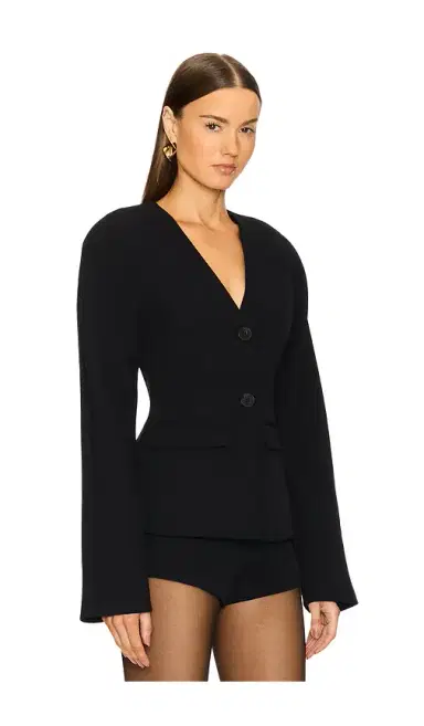 EAVES Gal Polished Crepe Blazer | Thumbnail 2 EAVES Gal Polished Crepe Blazer | Thumbnail 2
