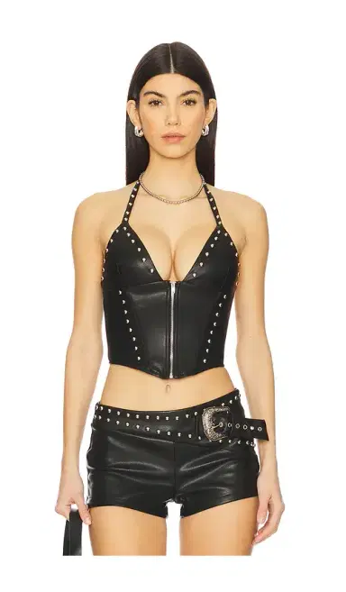 superdown Melisa Faux Leather Top | Thumbnail 1 superdown Melisa Faux Leather Top | Thumbnail 1