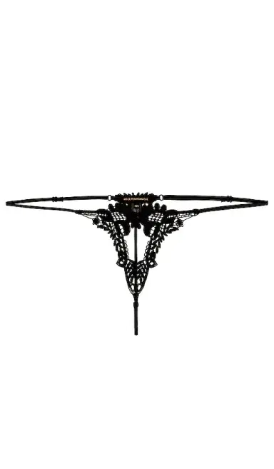 Kiki de Montparnasse Lace Ouvert Thong | Thumbnail 1 Kiki de Montparnasse Lace Ouvert Thong | Thumbnail 1