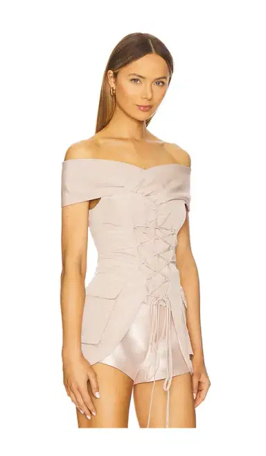Kim Shui Off Shoulder Tie Top | Thumbnail 2 Kim Shui Off Shoulder Tie Top | Thumbnail 2