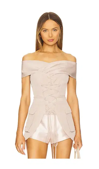 Kim Shui Off Shoulder Tie Top | Thumbnail 1 Kim Shui Off Shoulder Tie Top | Thumbnail 1