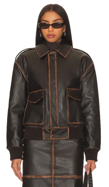 L'Academie Bo Faux Leather Jacket | Thumbnail 2 L'Academie Bo Faux Leather Jacket | Thumbnail 2