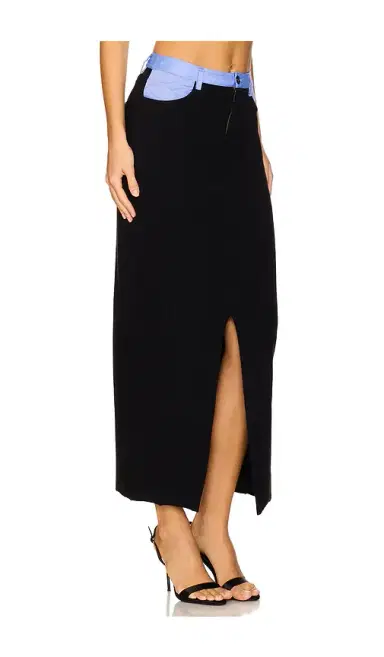 NAADAM Cotton Cashmere Mixed Media Midi Skirt | Thumbnail 2 NAADAM Cotton Cashmere Mixed Media Midi Skirt | Thumbnail 2