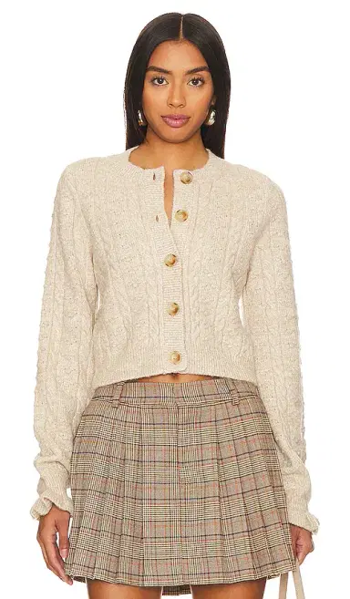 Tularosa Palmira Cropped Cable Cardigan | Thumbnail 2 Tularosa Palmira Cropped Cable Cardigan | Thumbnail 2