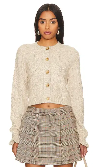 Tularosa Palmira Cropped Cable Cardigan | Thumbnail 1 Tularosa Palmira Cropped Cable Cardigan | Thumbnail 1