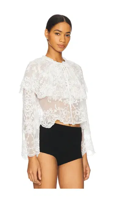 Sea Marja Embroidery Capelet Blouse | Thumbnail 2 Sea Marja Embroidery Capelet Blouse | Thumbnail 2
