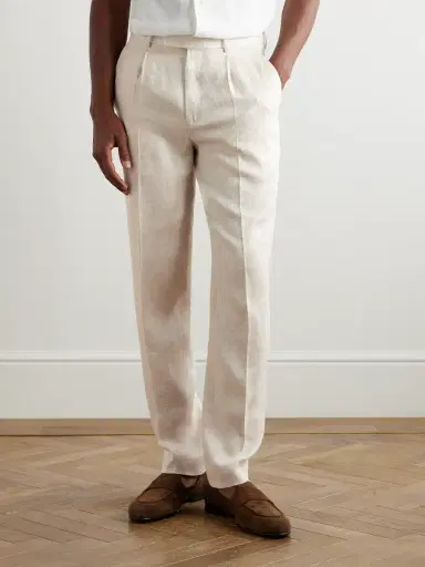 Zegna Slim-Fit Straight-Leg Oasi Linen-Twill Suit Trousers - Men | Thumbnail 3 Zegna Slim-Fit Straight-Leg Oasi Linen-Twill Suit Trousers - Men | Thumbnail 3