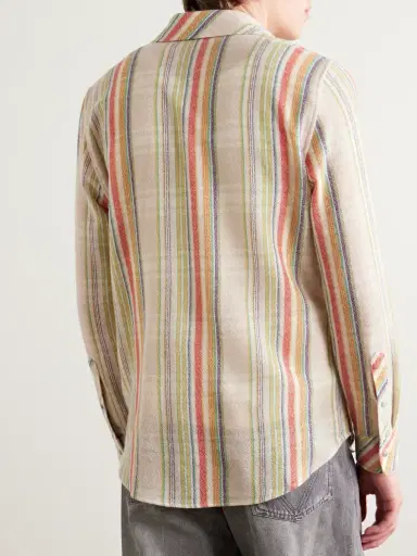 God’s True Cashmere Ruler Striped Recycled-Cashmere and Wool-Blend Gauze Shirt - Men | Thumbnail 3 God’s True Cashmere Ruler Striped Recycled-Cashmere and Wool-Blend Gauze Shirt - Men | Thumbnail 3