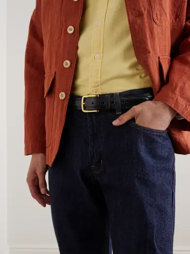 Drake's 3cm Leather Belt - Men | Thumbnail 2 Drake's 3cm Leather Belt - Men | Thumbnail 2
