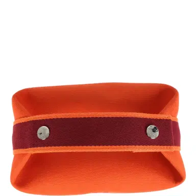 HERMÈS Hermes Bride A Brac Carre Case PM Feu Canvas Palladium Hardware | Thumbnail 7 HERMÈS Hermes Bride A Brac Carre Case PM Feu Canvas Palladium Hardware | Thumbnail 7