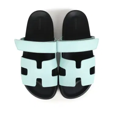HERMÈS Hermes Chypre Techno Sandals Bleu Cristaux Epsom Palladium Hardware | Thumbnail 7 HERMÈS Hermes Chypre Techno Sandals Bleu Cristaux Epsom Palladium Hardware | Thumbnail 7