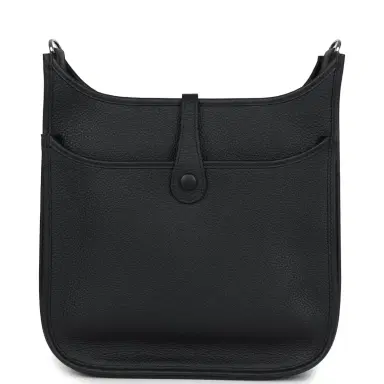 HERMÈS Hermes Evelyne III PM Black Clemence Palladium Hardware | Thumbnail 5 HERMÈS Hermes Evelyne III PM Black Clemence Palladium Hardware | Thumbnail 5