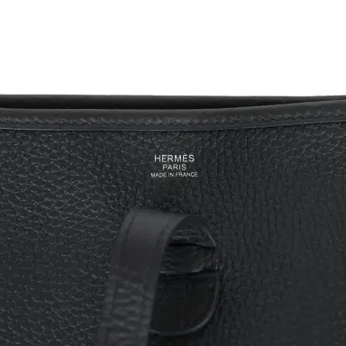 HERMÈS Hermes Evelyne III PM Black Clemence Palladium Hardware | Thumbnail 7 HERMÈS Hermes Evelyne III PM Black Clemence Palladium Hardware | Thumbnail 7