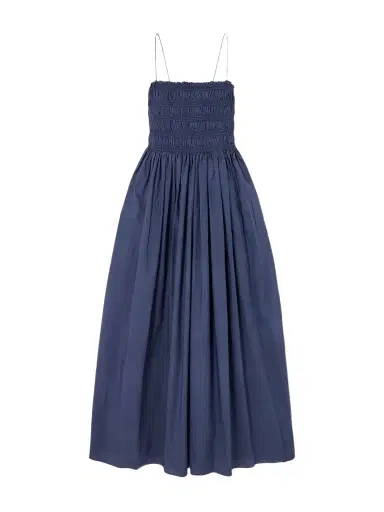 Matteau Shirred Organic Cotton Midi Dress | Thumbnail 1 Matteau Shirred Organic Cotton Midi Dress | Thumbnail 1
