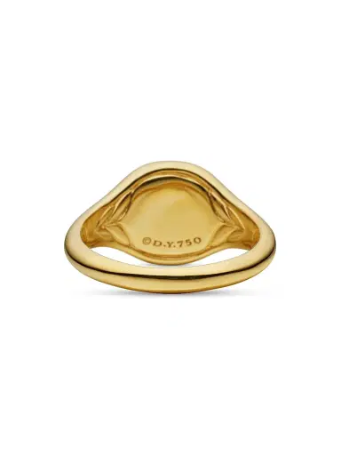 David Yurman Women's DY Initial Pinky Ring in 18K Yellow Gold - A Letter | Thumbnail 4 David Yurman Women's DY Initial Pinky Ring in 18K Yellow Gold - A Letter | Thumbnail 4