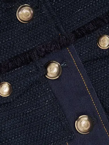 Cinq à Sept Women's Reenee Braided Tweed Vest - Navy Indigo | Thumbnail 7 Cinq à Sept Women's Reenee Braided Tweed Vest - Navy Indigo | Thumbnail 7