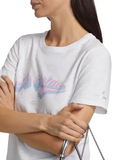 Cinq à Sept Women's Je T'aime Logo Shrunken T-Shirt - White Multi | Thumbnail 6 Cinq à Sept Women's Je T'aime Logo Shrunken T-Shirt - White Multi | Thumbnail 6