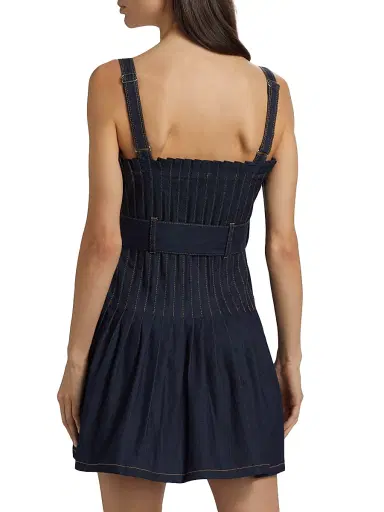 Cinq à Sept Women's Bibi Denim Belted Minidress - Indigo | Thumbnail 5 Cinq à Sept Women's Bibi Denim Belted Minidress - Indigo | Thumbnail 5
