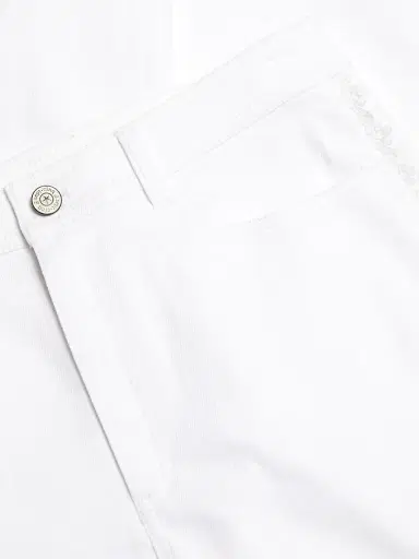 Cinq à Sept Women's Shailene Lace High-Rise Straight-Leg Jeans - White | Thumbnail 7 Cinq à Sept Women's Shailene Lace High-Rise Straight-Leg Jeans - White | Thumbnail 7