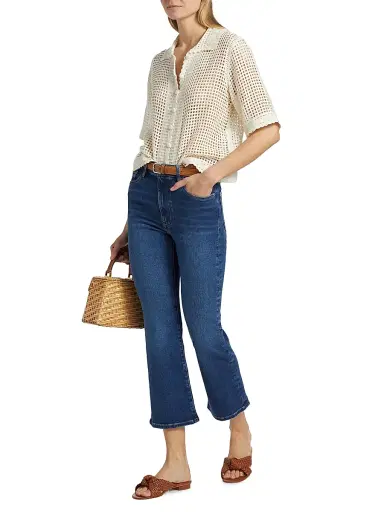 Frame Women's The Reboot Crop High-Rise Stretch Flared Jeans - Femma - Size 23 | Thumbnail 2 Frame Women's The Reboot Crop High-Rise Stretch Flared Jeans - Femma - Size 23 | Thumbnail 2