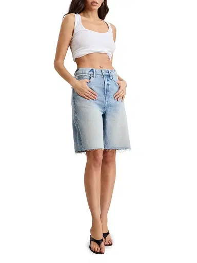 Good American Women's Good Standard Denim Relaxed Bermuda Shorts - Indigo | Thumbnail 2 Good American Women's Good Standard Denim Relaxed Bermuda Shorts - Indigo | Thumbnail 2