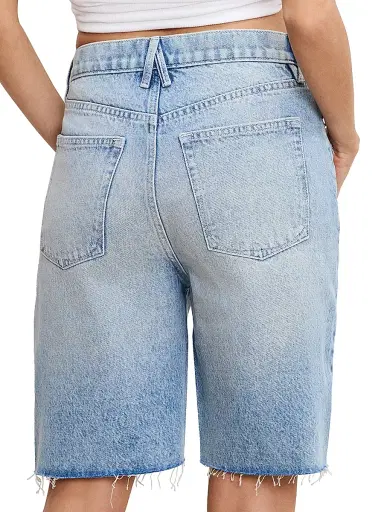 Good American Women's Good Standard Denim Relaxed Bermuda Shorts - Indigo | Thumbnail 5 Good American Women's Good Standard Denim Relaxed Bermuda Shorts - Indigo | Thumbnail 5