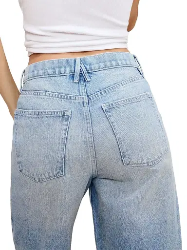 Good American Women's Good Standard Denim Relaxed Bermuda Shorts - Indigo | Thumbnail 6 Good American Women's Good Standard Denim Relaxed Bermuda Shorts - Indigo | Thumbnail 6