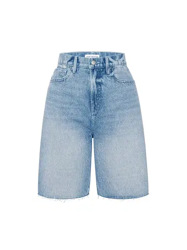 Good American Women's Good Standard Denim Relaxed Bermuda Shorts - Indigo | Thumbnail 1 Good American Women's Good Standard Denim Relaxed Bermuda Shorts - Indigo | Thumbnail 1