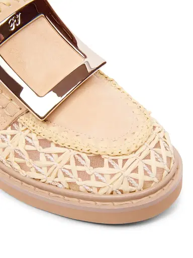 Roger Vivier Women's Viv Rangers 25MM Braided Raffia Loafers | Thumbnail 5 Roger Vivier Women's Viv Rangers 25MM Braided Raffia Loafers | Thumbnail 5